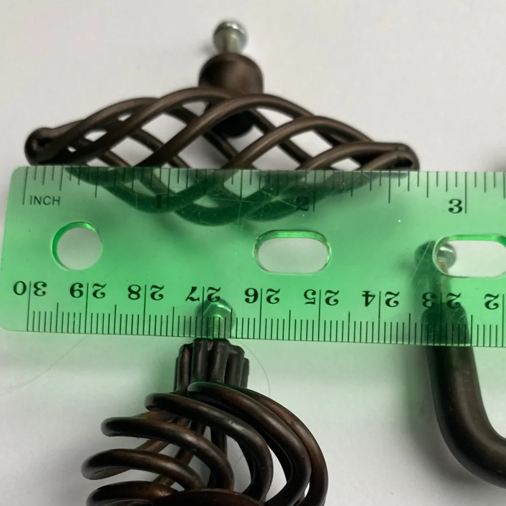 Bronze oil rubbed bird cage draw pull set of 5